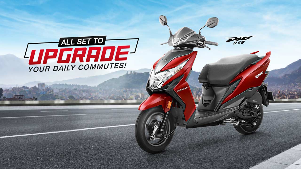 Honda Dio 110 BS6 metallic red finance options